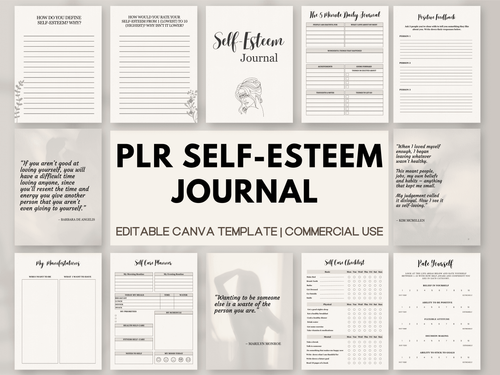 Self Esteem Journal with Resell Rights