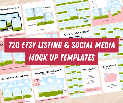 ETSY Listing and Social Media Mock Up Templates ✨