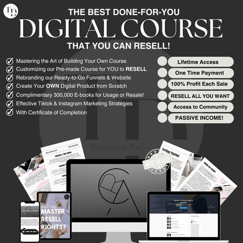 Done-For-You Digital Course That You Can RESELL! (With Master Resell Rights)